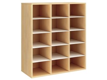 GEMELAMINEERD MEUBEL H: 118 cm - L: 105 cm 12 plankjes