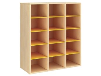 GEMELAMINEERD MEUBEL H: 118 cm - L: 105 cm 12 plankjes