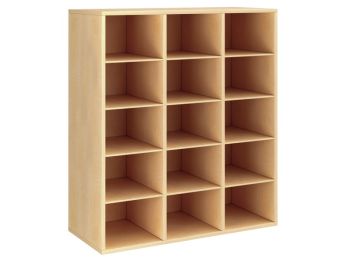 GEMELAMINEERD MEUBEL H: 118 cm - L: 105 cm 12 plankjes