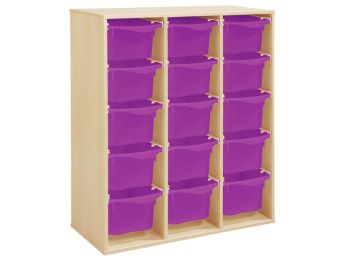 MÖBELSTÜCK MIT MELAMINBESCHICHTUNG H: 118 cm - L: 105 cm 15 Behälter auf...