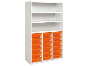 MÖBELSTÜCK MIT MELAMINBESCHICHTUNG H: 162 cm - L: 105 cm 18 Behälter auf...