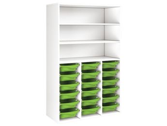MÖBELSTÜCK MIT MELAMINBESCHICHTUNG H: 162 cm - L: 105 cm 18 Behälter auf...