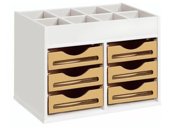 MÖBEL MIT MELAMINBESCHICHTUNG H: 51 cm - B: 70,5 cm 6 Behälter auf Schienen
