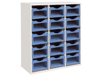 MÖBELSTÜCK MIT MELAMINBESCHICHTUNG H: 118 cm - L: 105 cm SET Stopperschienen...