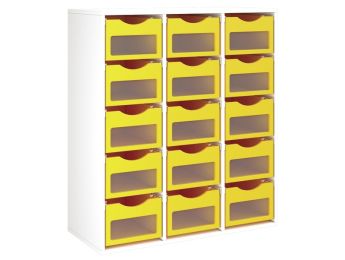 MÖBELSTÜCK MIT MELAMINBESCHICHTUNG H: 118 cm - L: 105 cm SET Stopperschienen...