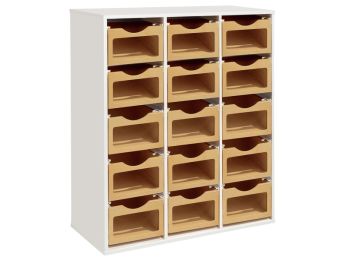 MÖBELSTÜCK MIT MELAMINBESCHICHTUNG H: 118 cm - L: 105 cm SET Stopperschienen...