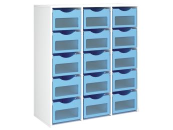 MÖBELSTÜCK MIT MELAMINBESCHICHTUNG H: 118 cm - L: 105 cm SET Stopperschienen...