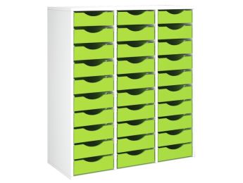 MÖBELSTÜCK MIT MELAMINBESCHICHTUNG H: 118 cm - L: 105 cm SET Stopperschienen...