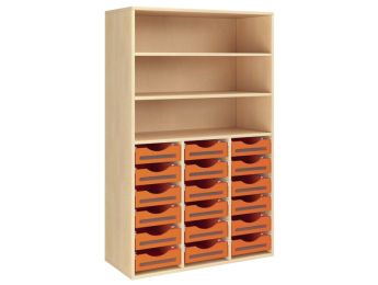 MÖBELSTÜCK MIT MELAMINBESCHICHTUNG H: 162 cm - L: 105 cm 18 Behälter - 3...