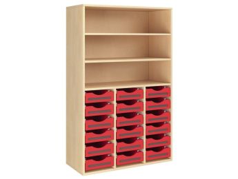 MÖBELSTÜCK MIT MELAMINBESCHICHTUNG H: 162 cm - L: 105 cm 18 Behälter - 3...