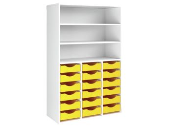 MÖBELSTÜCK MIT MELAMINBESCHICHTUNG H: 162 cm - L: 105 cm 18 Behälter - 3...