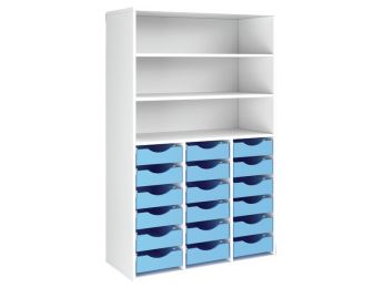 MÖBELSTÜCK MIT MELAMINBESCHICHTUNG H: 162 cm - L: 105 cm 18 Behälter - 3...