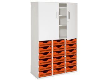 MÖBELSTÜCK MIT MELAMINBESCHICHTUNG H: 162 cm - L: 105 cm 18 Behälter - 3...