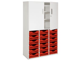 MÖBELSTÜCK MIT MELAMINBESCHICHTUNG H: 162 cm - L: 105 cm 18 Behälter - 3...
