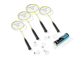 BADMINTONSET Schläger Junior für 4 Kinder