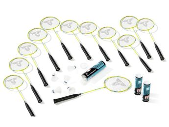 BADMINTONSET Schläger Junior für 12 Kinder