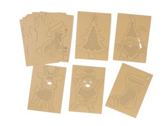 KARTEN AUS KRAFT PAPIER ZUM BESTICKEN WEIHNACHTEN Weihnachten