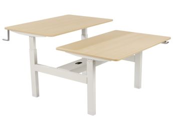 TABLE RÉGLABLE À MANIVELLE Double plateau L: 120 cm