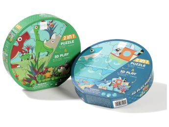MAXI-SET 3D-PUZZLES 2-IN-1