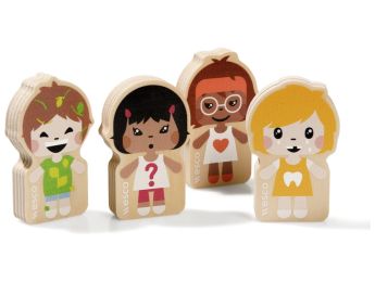 HOLZFIGUREN EMOTEAM Set Nr. 1