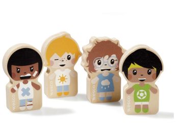 FIGURINES EN BOIS EMOTEAM Set n°2