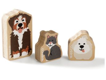 HOLZFIGUREN MAXI-SET 3 HOLZFIGUREN Haustiere