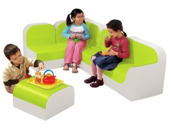 SET Club Großes Ecksofa Höhe: 32 cm