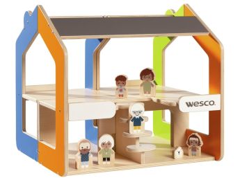 MAXI-SET DAS MODUL‘HOME-HAUS MIT 7 HOLZFIGUREN