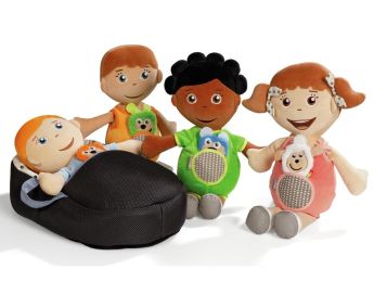 MAXI LOT BÉBÉS CÂLINS EN TENUE AVEC DOUDOUS ET COUFFIN