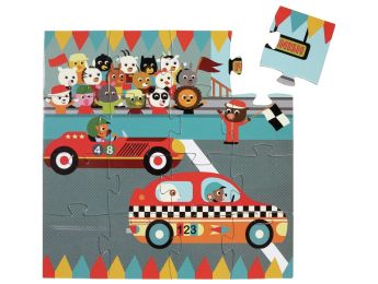 PUZZEL VAN 16 STUKKEN Racewagen