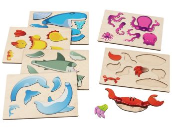 3D-MAGNETPUZZLE-KOFFER Meerestiere