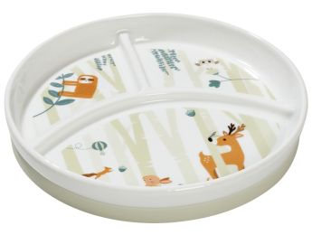 VAISSELLE PORCELAINE ANTIDÉRAPANTE À MOTIFS Assiette 3 compartiments