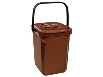 POUBELLE COMPOST AVEC COUVERCLE VENTILÉ 10 L