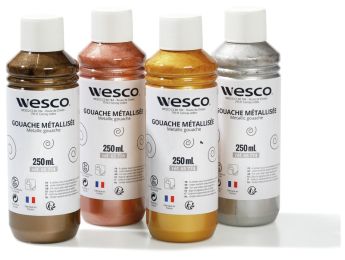 GOUACHE MÉTALLISÉE 4 x 250 ml