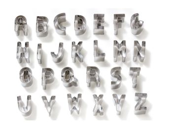 EMPORTE-PIÈCES EN INOX Alphabet