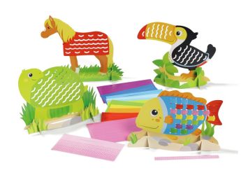 KIT CRÉATIF CARTES À TISSER Animaux