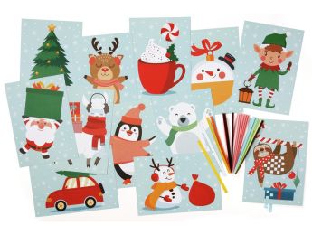 KIT CRÉATIF CARTES À TISSER Hiver