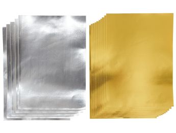 KLEBEPAPIERBÖGEN Gold und Silber