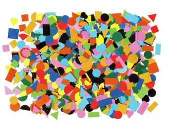 GEOMETRISCHE AUFKLEBER IN VERSCHIEDENEN GRÖSSEN Ausgeschnittene Multiformen