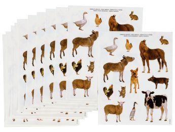 GOMMETTES SILHOUETTES RÉALISTES Animaux de la ferme