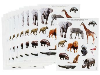 GOMMETTES SILHOUETTES RÉALISTES Animaux de la savane