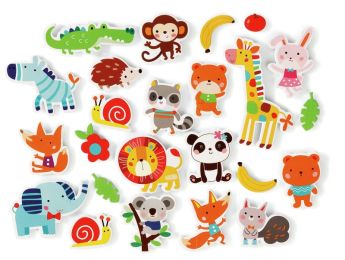 SCHAUMSTOFF-STICKER Wilde Tiere