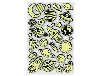 STICKER AUS PHOSPHORESZIERENDEM SCHAUMSTOFF Galaxie