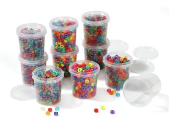 JOHANNISBEEREN-PERLEN SCHOOLPACK 3000 Perlen + 10 leere Töpfe