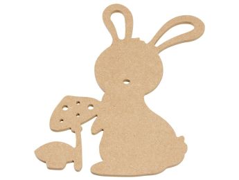 GRAND SUPPORT PLAT À DÉCORER Lapin champignon