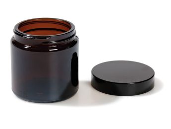 POMMADIER EN VERRE AMBRÉ 120 ml
