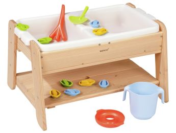 TABLE D'ACTIVITÉS À EAU ET À SABLE Éléments Avec accessoires