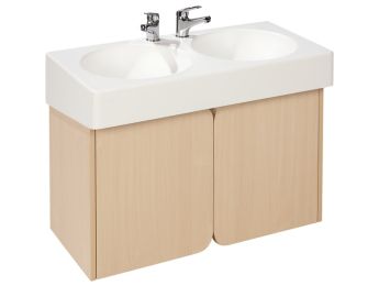 DOPPELTES WASCHBEACKENMÖBEL H: 65 cm