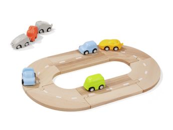 CIRCUIT RÉVERSIBLE TRAIN/ROUTE Micro avec véhicules