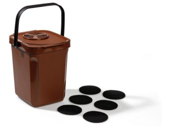 POUBELLE COMPOST 10 L ET FILTRES À CHARBON